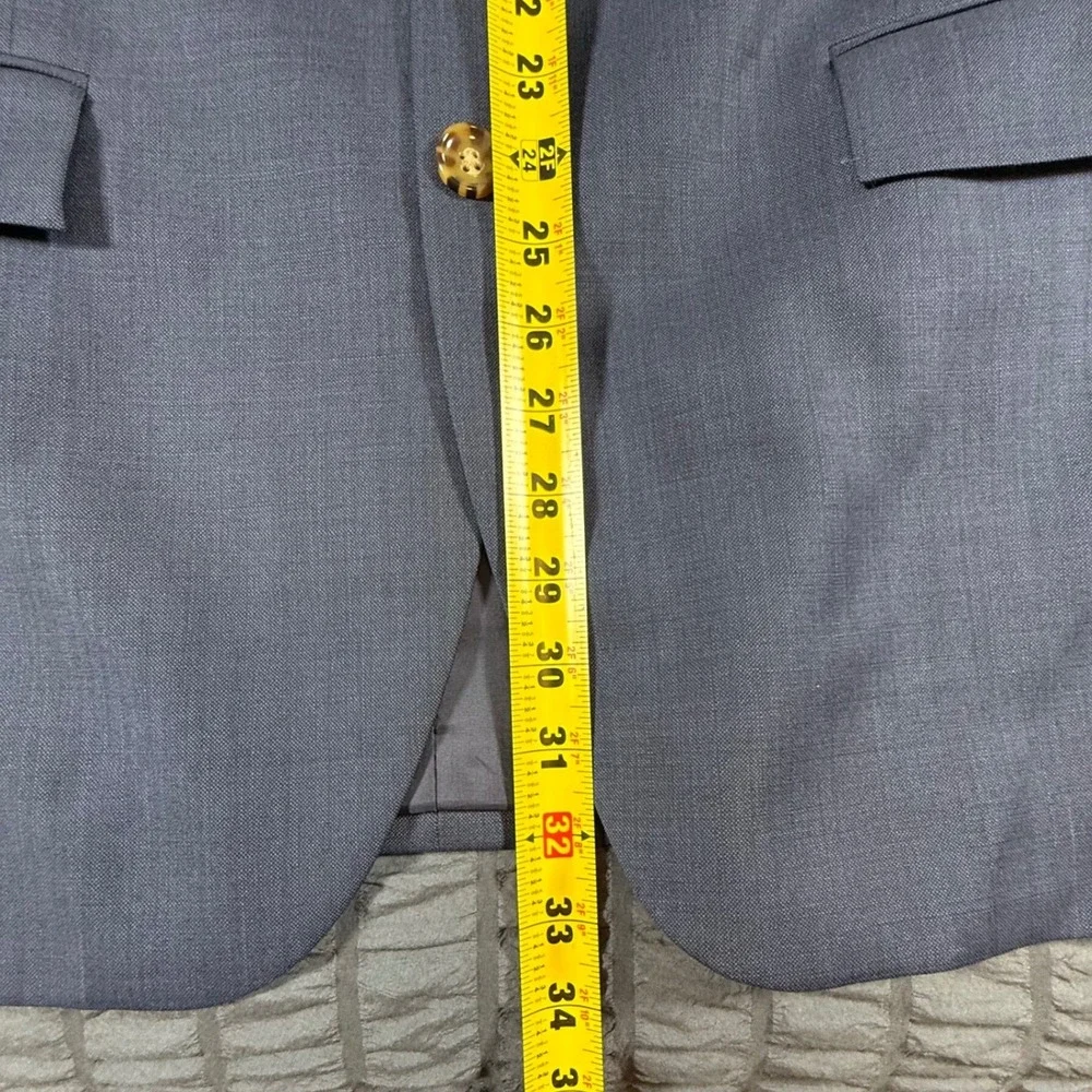J.Crew Thompson Classic Fit Suit 42L 33x32 Navy Blue Wool Two Piece Mens
